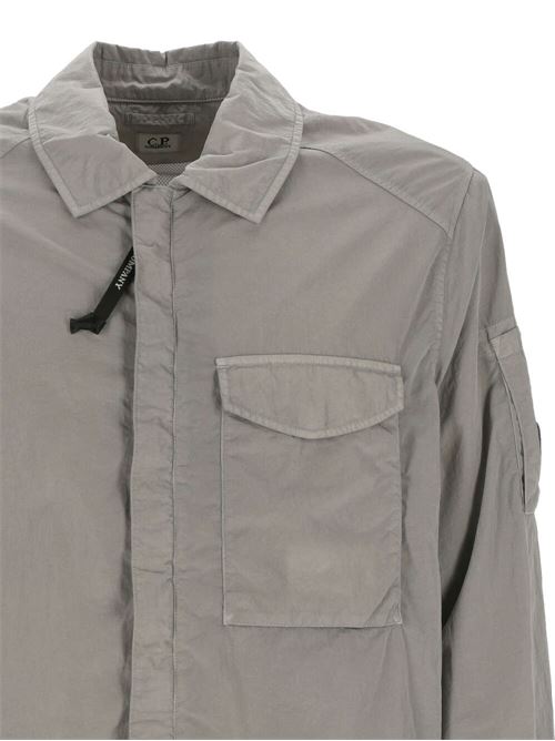 silver-tone crinkled finish signature shirt C.P. Company | 16CMOS039A005904G913